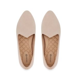 Heron Beige Suede Birdies Flat
